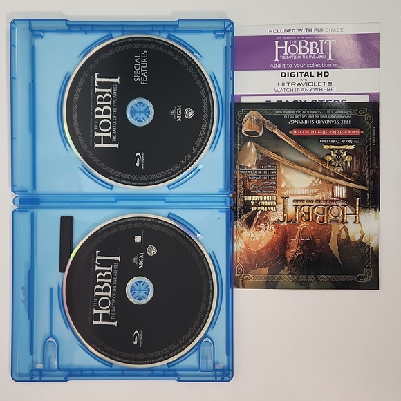 THE HOBBIT: THE BATTLE OF THE FIVE ARMIES 2 Blu Ray set, MINT CONDITION - Picture 3 of 6
